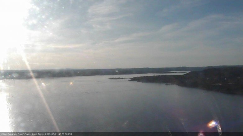 Lake Travis webcam, March 21, 2019 5:30 PM CT