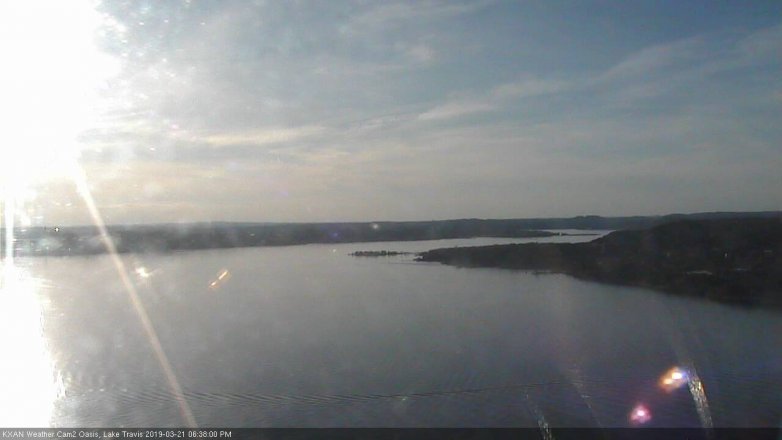 Lake Travis webcam, March 21, 2019 5:40 PM CT