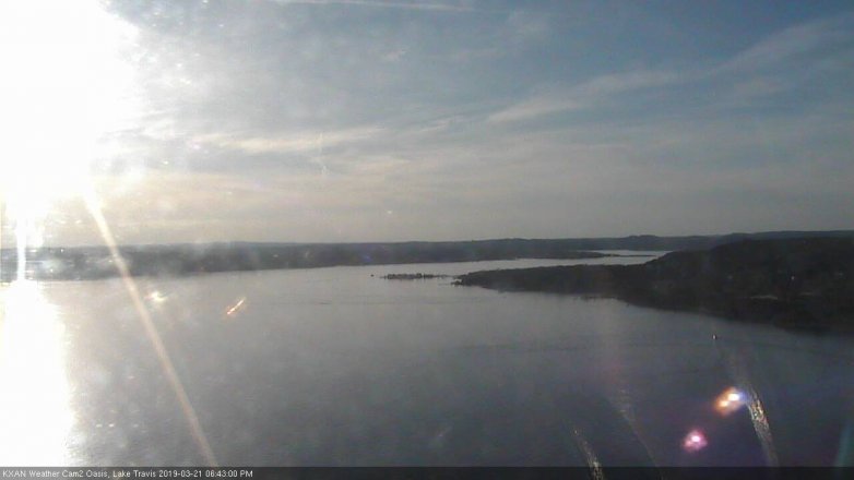 Lake Travis webcam, March 21, 2019 5:45 PM CT