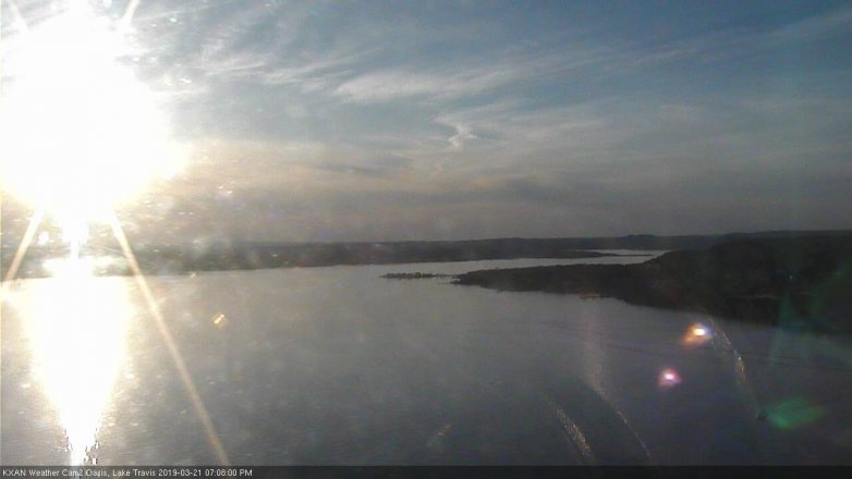 Lake Travis webcam, March 21, 2019 6:10 PM CT