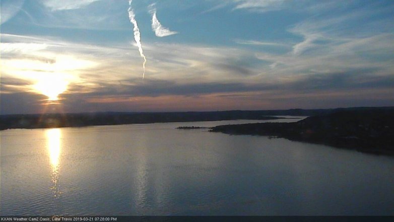 Lake Travis webcam, March 21, 2019 6:30 PM CT