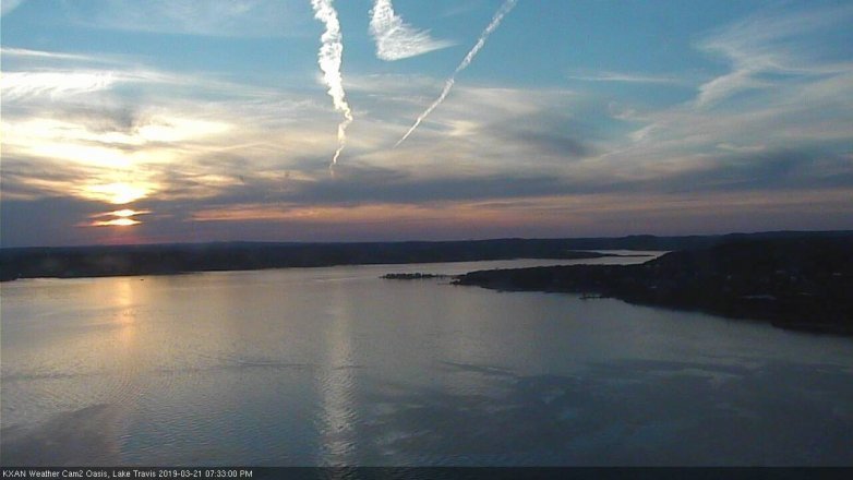 Lake Travis webcam, March 21, 2019 6:35 PM CT