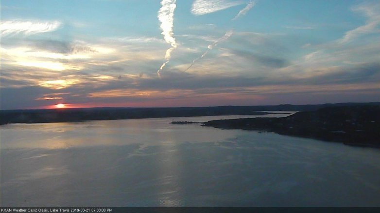 Lake Travis webcam, March 21, 2019 6:40 PM CT