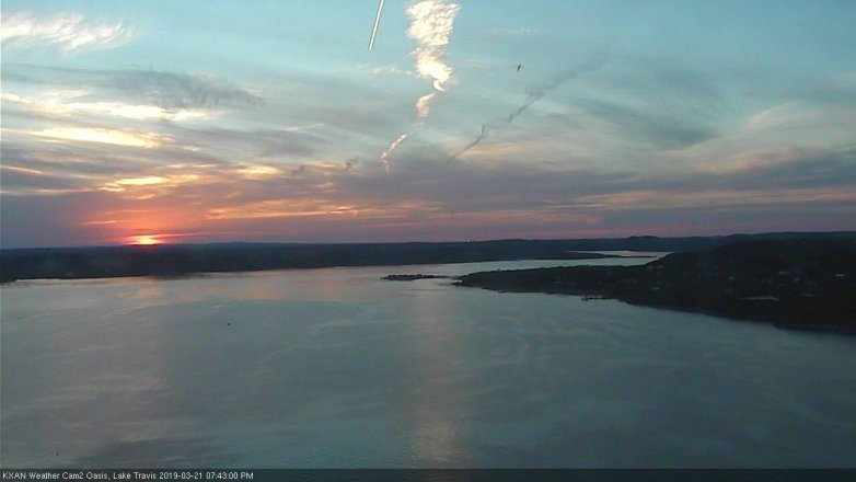 Lake Travis webcam, March 21, 2019 6:45 PM CT
