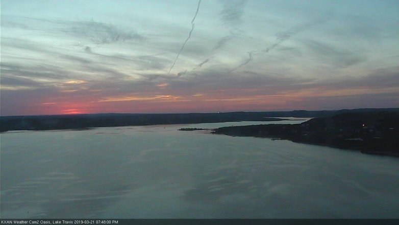 Lake Travis webcam, March 21, 2019 6:50 PM CT