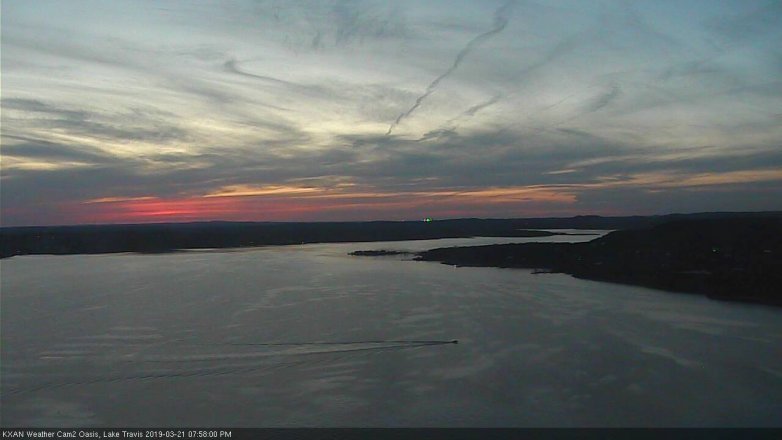 Lake Travis webcam, March 21, 2019 7:00 PM CT