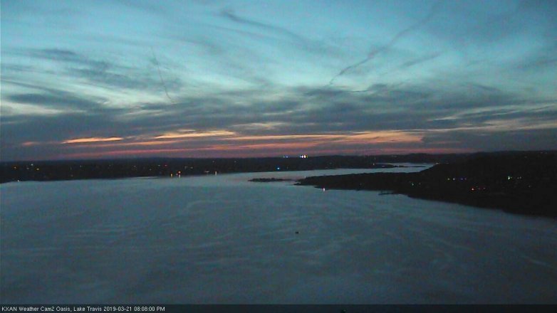 Lake Travis webcam, March 21, 2019 7:10 PM CT