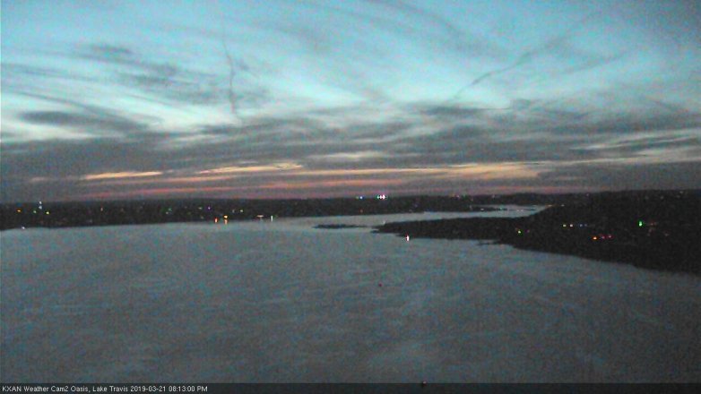 Lake Travis webcam, March 21, 2019 7:15 PM CT