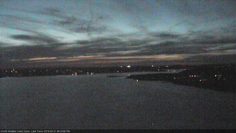 Lake Travis webcam, March 21, 2019 7:20 PM CT