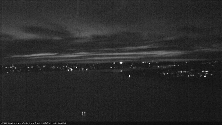 Lake Travis webcam, March 21, 2019 7:30 PM CT