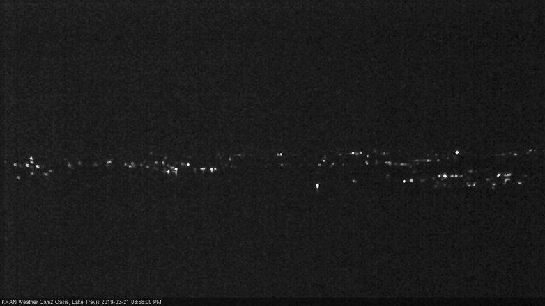 Lake Travis webcam, March 21, 2019 8:00 PM CT