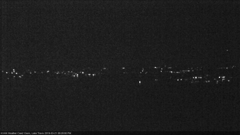 Lake Travis webcam, March 21, 2019 8:30 PM CT
