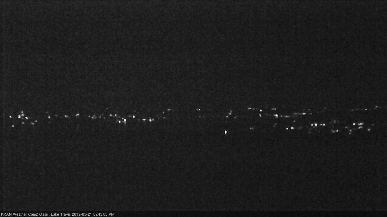 Lake Travis webcam, March 21, 2019 8:45 PM CT