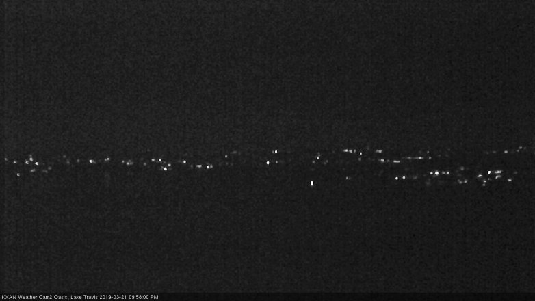 Lake Travis webcam, March 21, 2019 9:00 PM CT