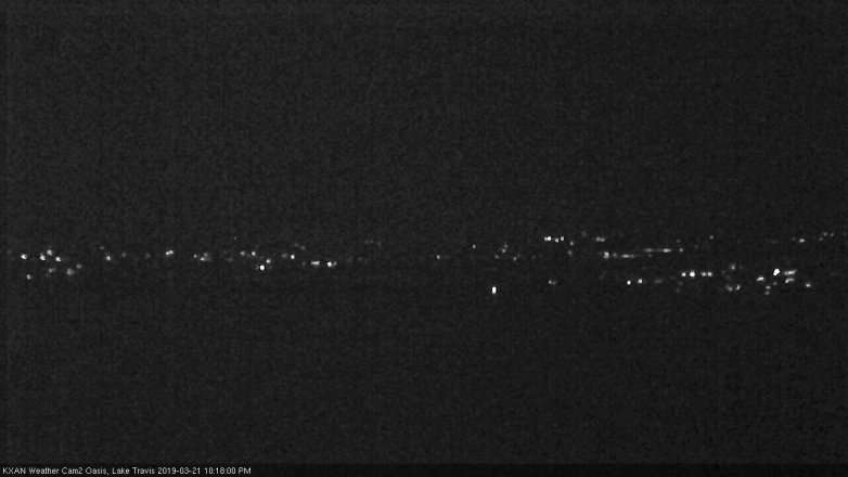 Lake Travis webcam, March 21, 2019 9:20 PM CT