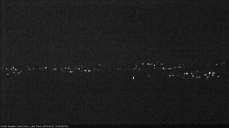 Lake Travis webcam, March 21, 2019 9:30 PM CT