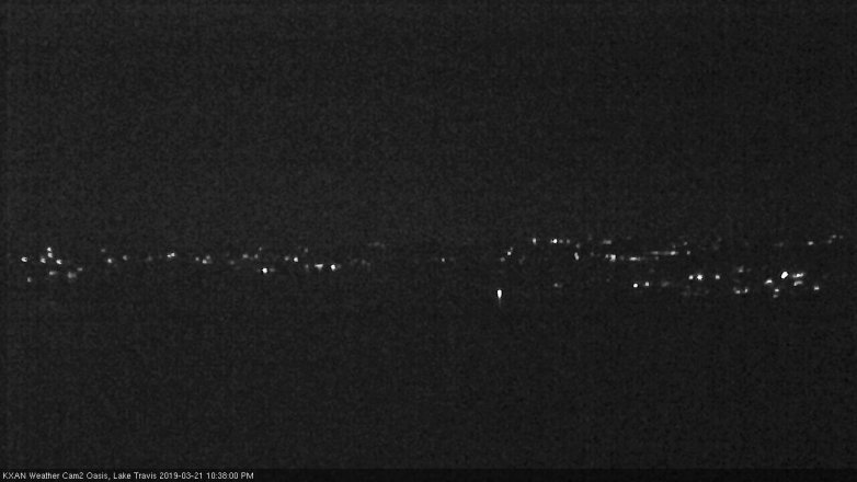 Lake Travis webcam, March 21, 2019 9:40 PM CT