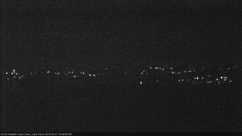 Lake Travis webcam, March 21, 2019 9:50 PM CT