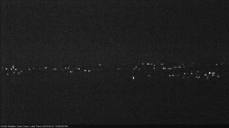 Lake Travis webcam, March 21, 2019 10:00 PM CT