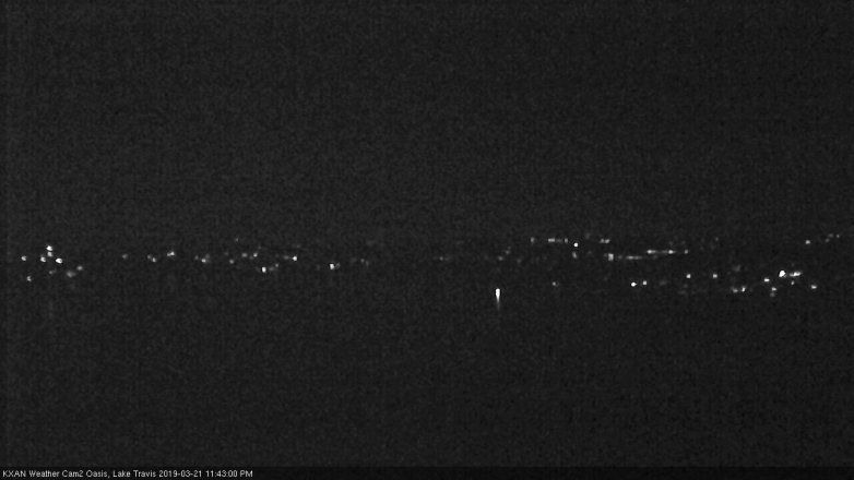 Lake Travis webcam, March 21, 2019 10:45 PM CT