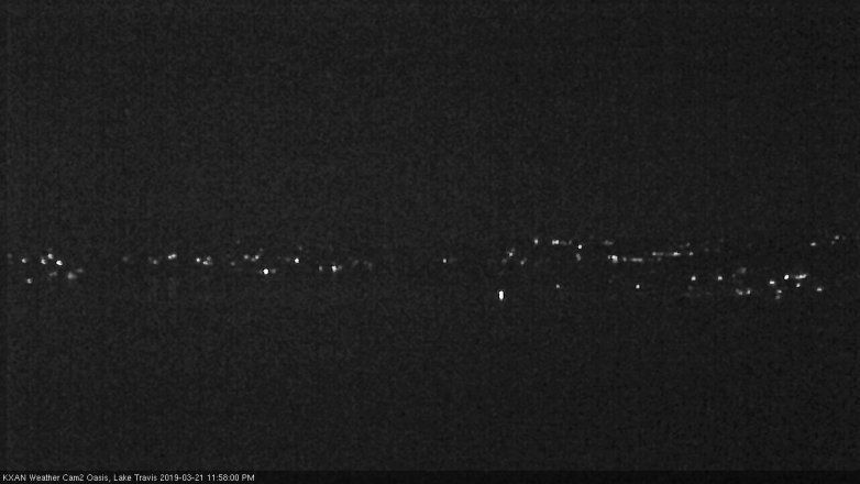 Lake Travis webcam, March 21, 2019 11:00 PM CT