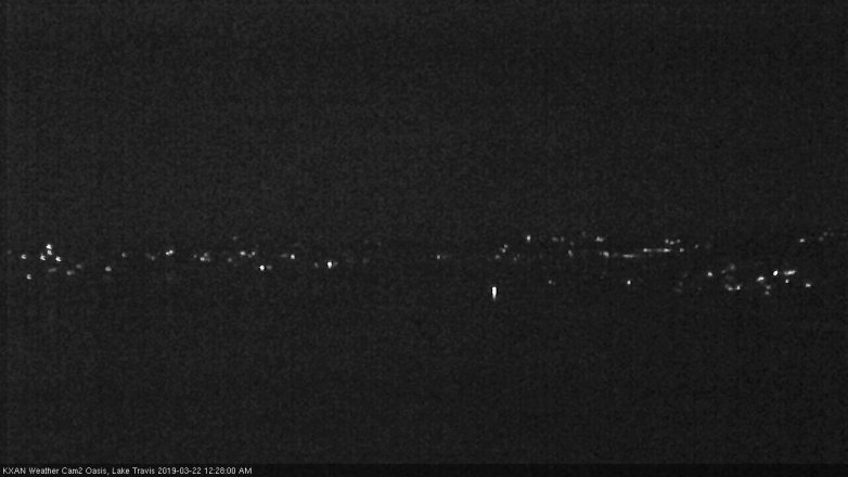 Lake Travis webcam, March 21, 2019 11:30 PM CT