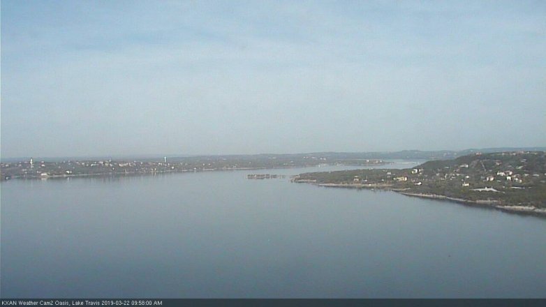 Lake Travis webcam, March 22, 2019 9:00 AM CT