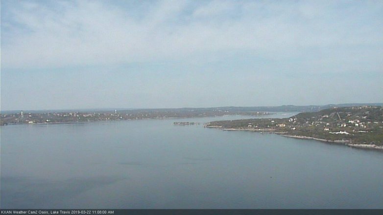 Lake Travis webcam, March 22, 2019 10:10 AM CT