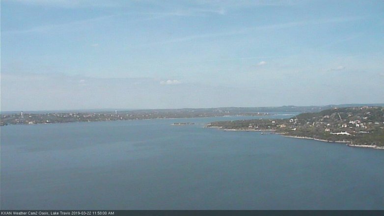 Lake Travis webcam, March 22, 2019 11:00 AM CT