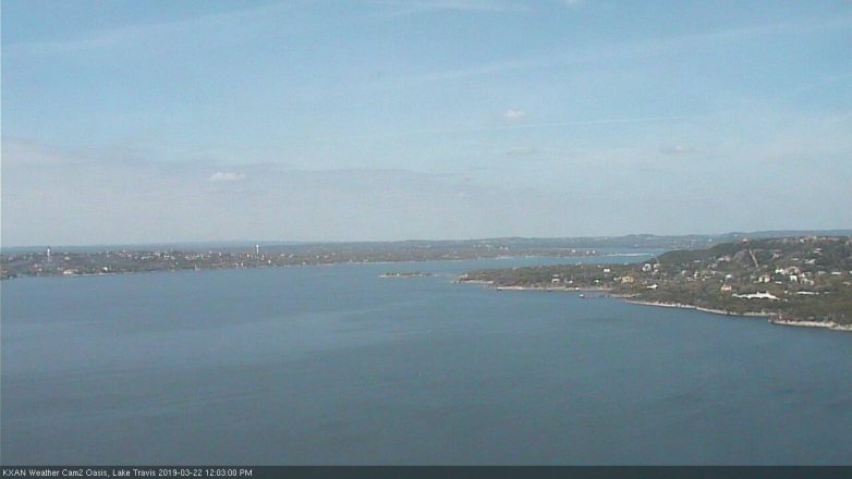 Lake Travis webcam, March 22, 2019 11:05 AM CT