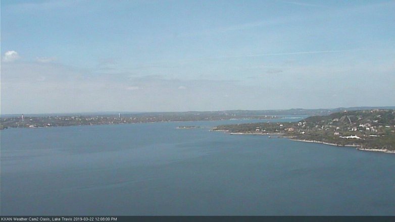 Lake Travis webcam, March 22, 2019 11:10 AM CT