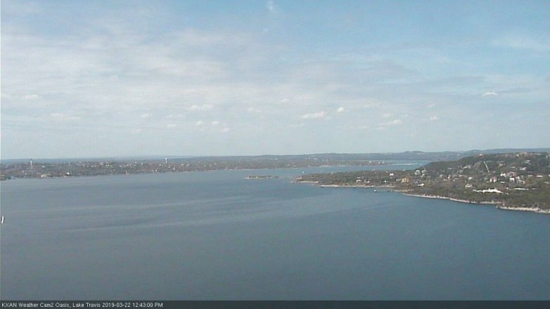 Lake Travis webcam, March 22, 2019 11:45 AM CT