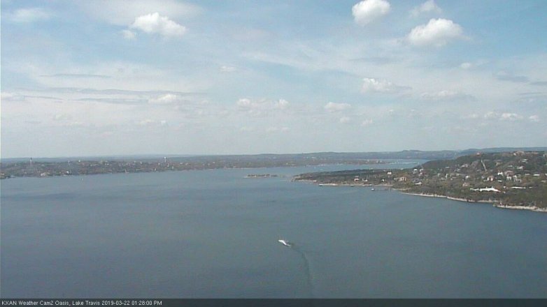 Lake Travis webcam, March 22, 2019 12:30 PM CT