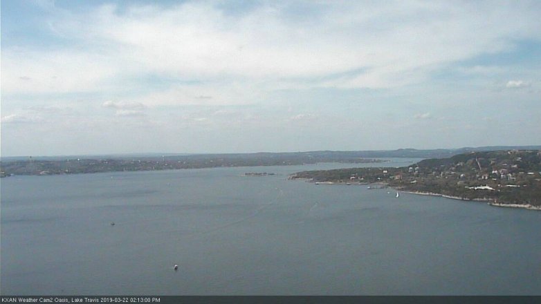 Lake Travis webcam, March 22, 2019 1:15 PM CT