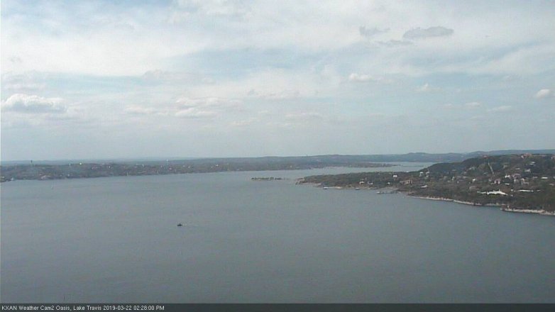Lake Travis webcam, March 22, 2019 1:30 PM CT