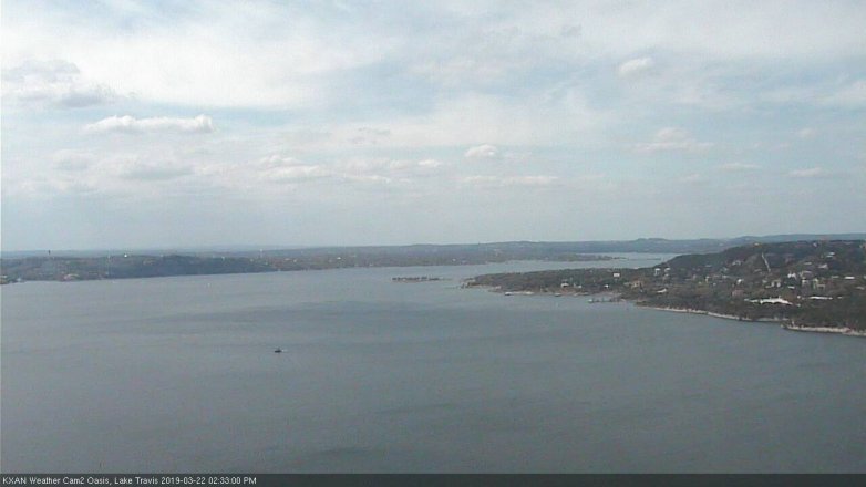 Lake Travis webcam, March 22, 2019 1:35 PM CT