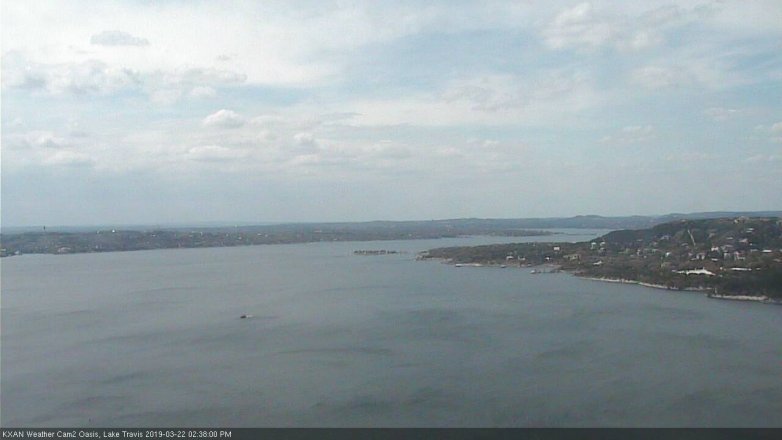 Lake Travis webcam, March 22, 2019 1:40 PM CT