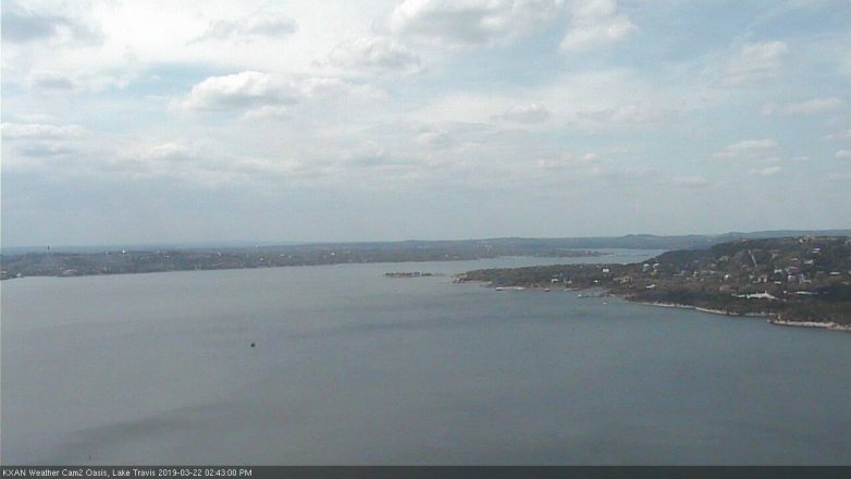 Lake Travis webcam, March 22, 2019 1:45 PM CT