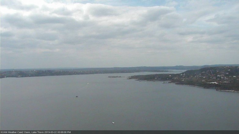 Lake Travis webcam, March 22, 2019 2:10 PM CT