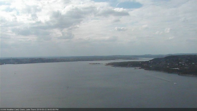 Lake Travis webcam, March 22, 2019 3:05 PM CT