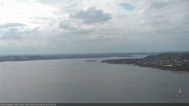 Lake Travis webcam, March 22, 2019 3:25 PM CT
