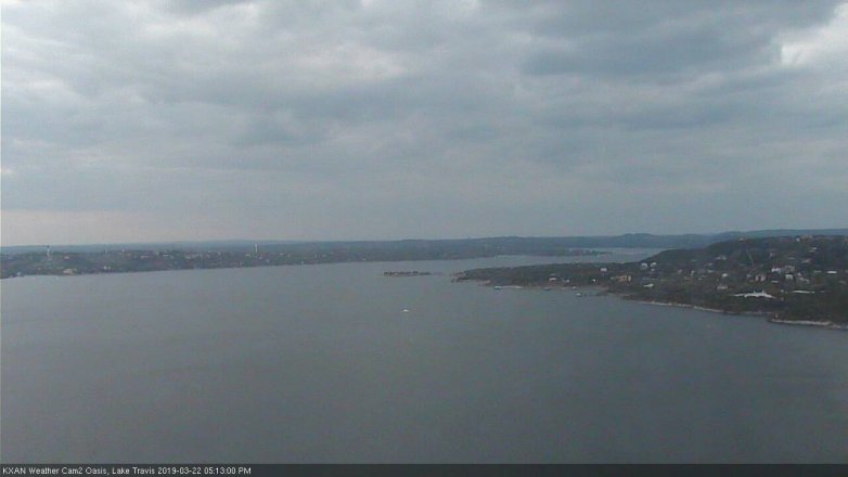 Lake Travis webcam, March 22, 2019 4:15 PM CT