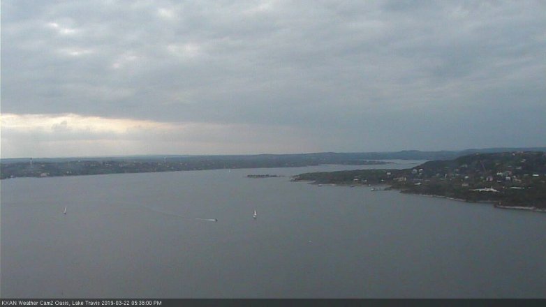 Lake Travis webcam, March 22, 2019 4:40 PM CT