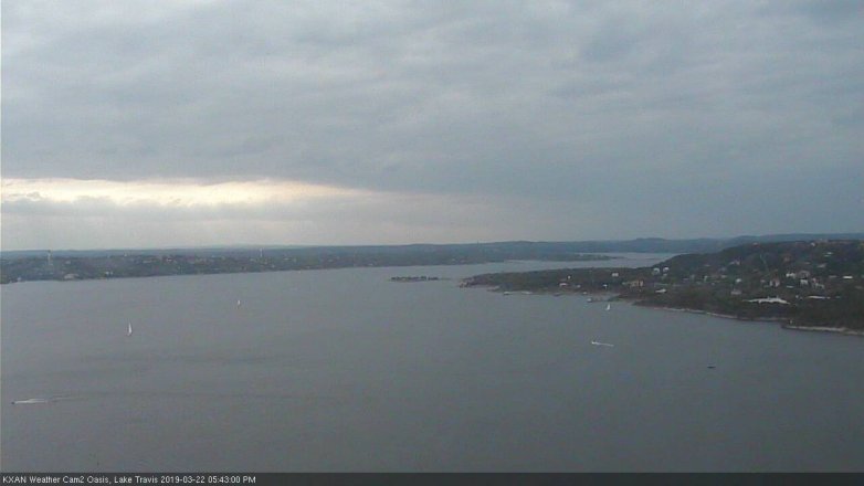 Lake Travis webcam, March 22, 2019 4:45 PM CT