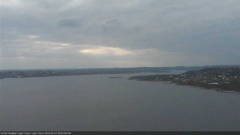 Lake Travis webcam, March 22, 2019 4:55 PM CT