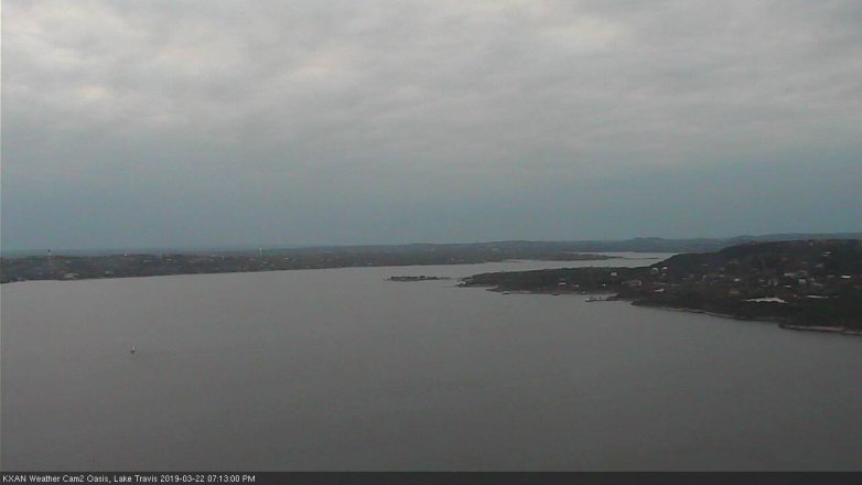 Lake Travis webcam, March 22, 2019 6:15 PM CT