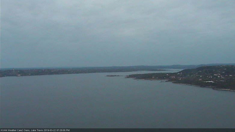 Lake Travis webcam, March 22, 2019 6:30 PM CT