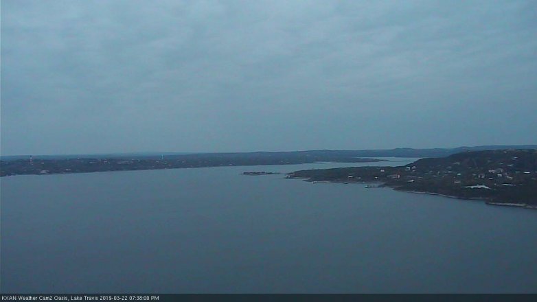 Lake Travis webcam, March 22, 2019 6:40 PM CT