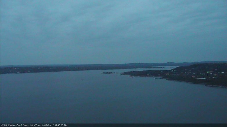 Lake Travis webcam, March 22, 2019 6:50 PM CT