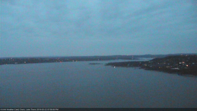 Lake Travis webcam, March 22, 2019 7:00 PM CT